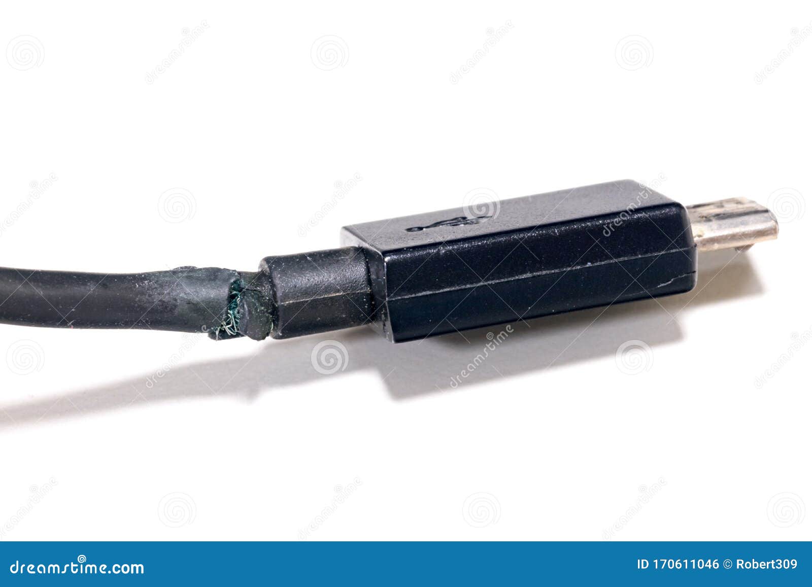 Broken Micro USB Charger Cable Stock Photo Image of technology, cell