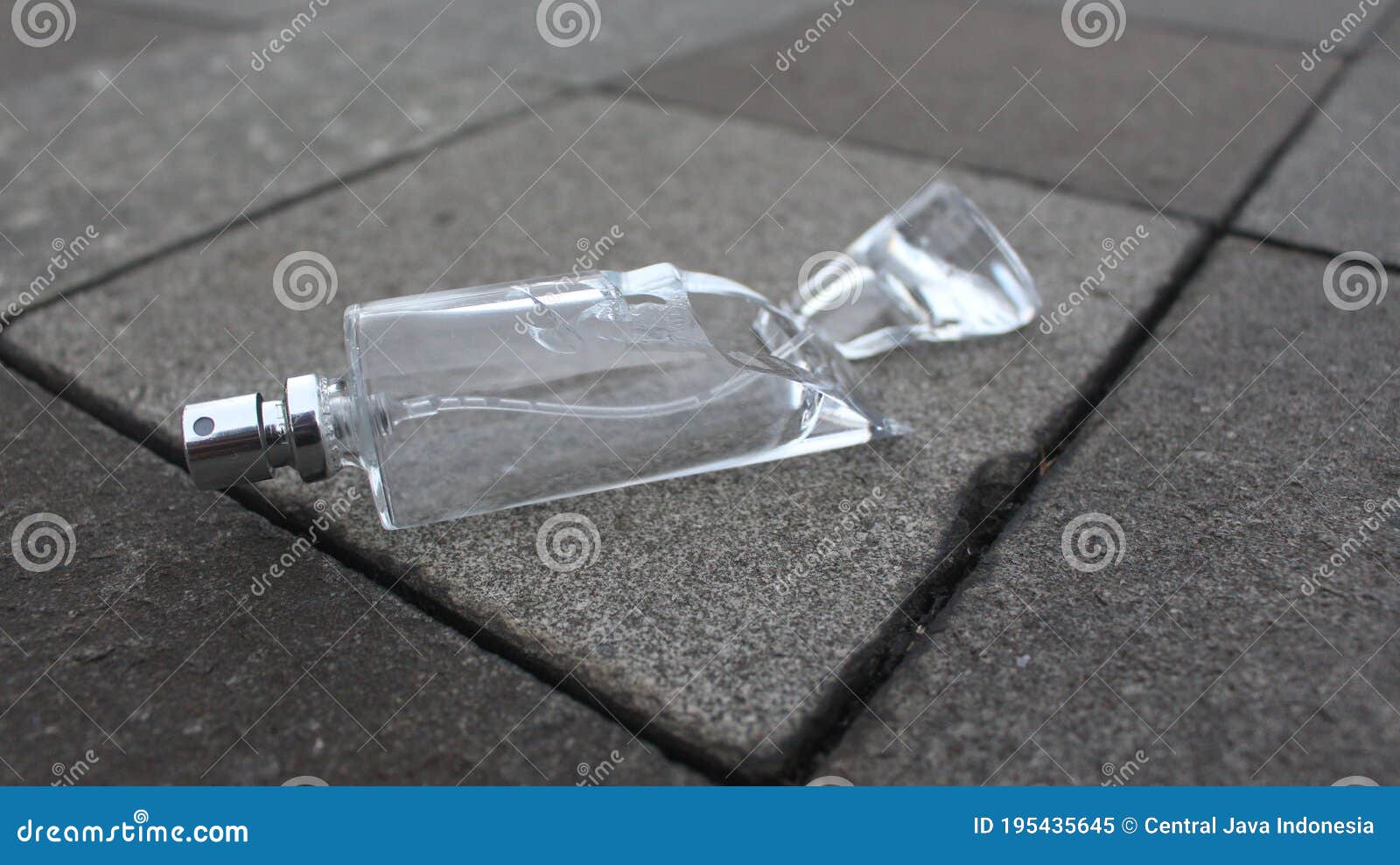 Broken Parfume Bottle Glasses Made on the Ceramic Stock Image Image