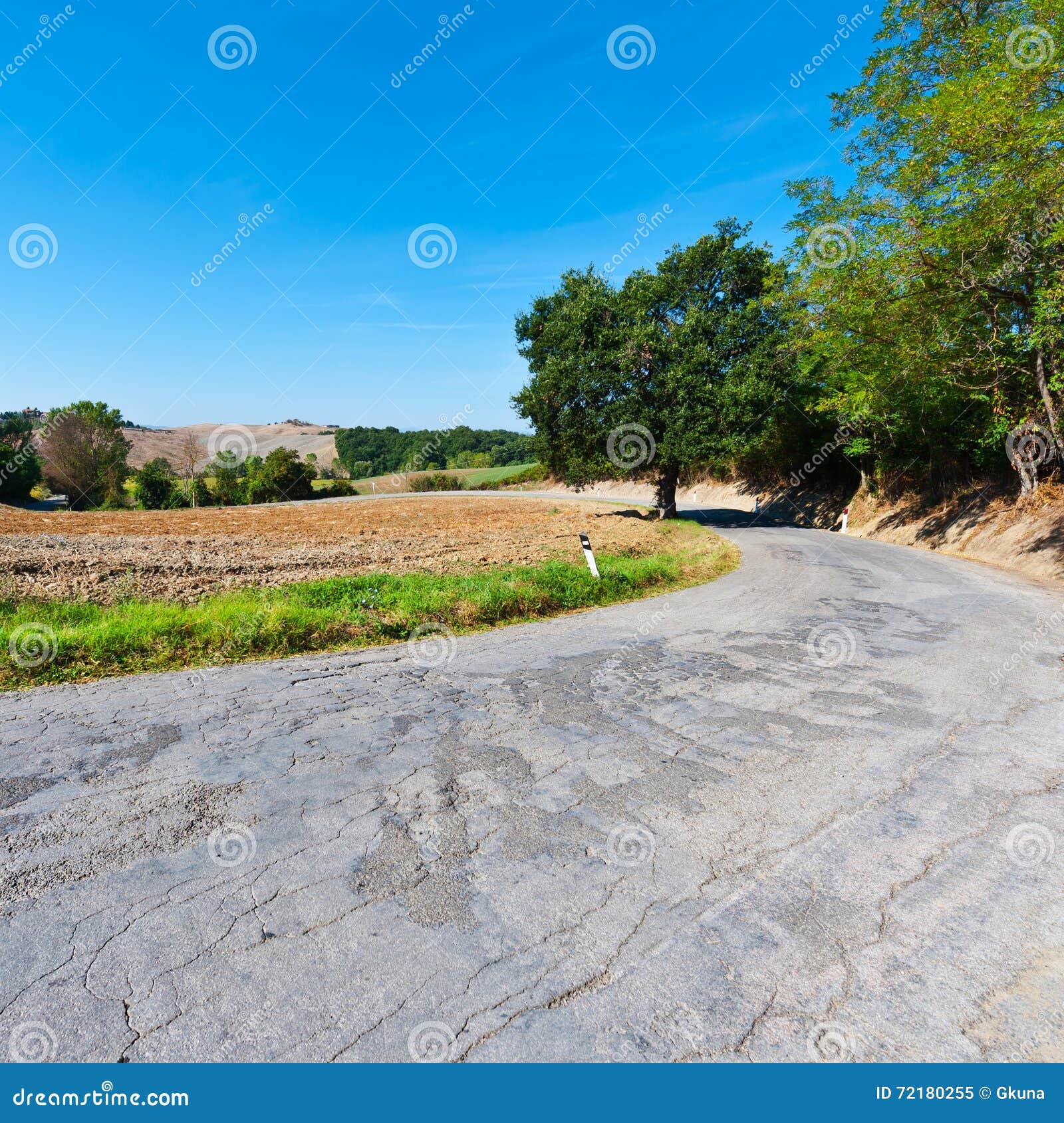 Broken Road stock image. Image of outdoor, hill, countryside 72180255