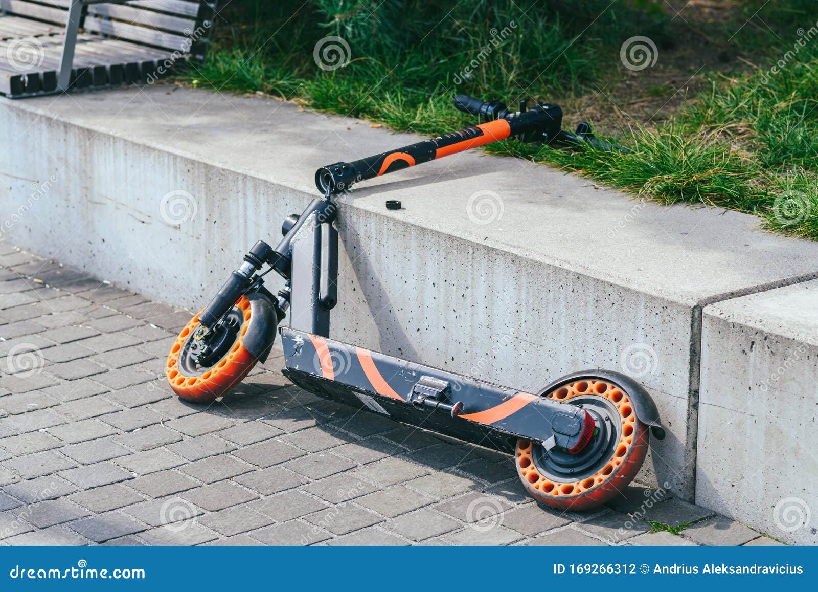 Broken Scooter, Oslo, Norway Stock Photo Image of accident, motorized