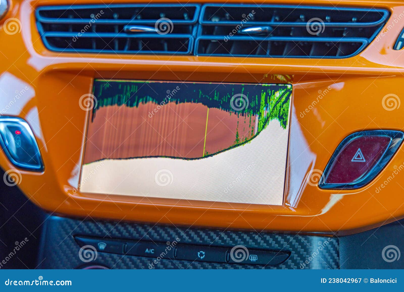 Broken Screen in Car stock image. Image of transport 238042967