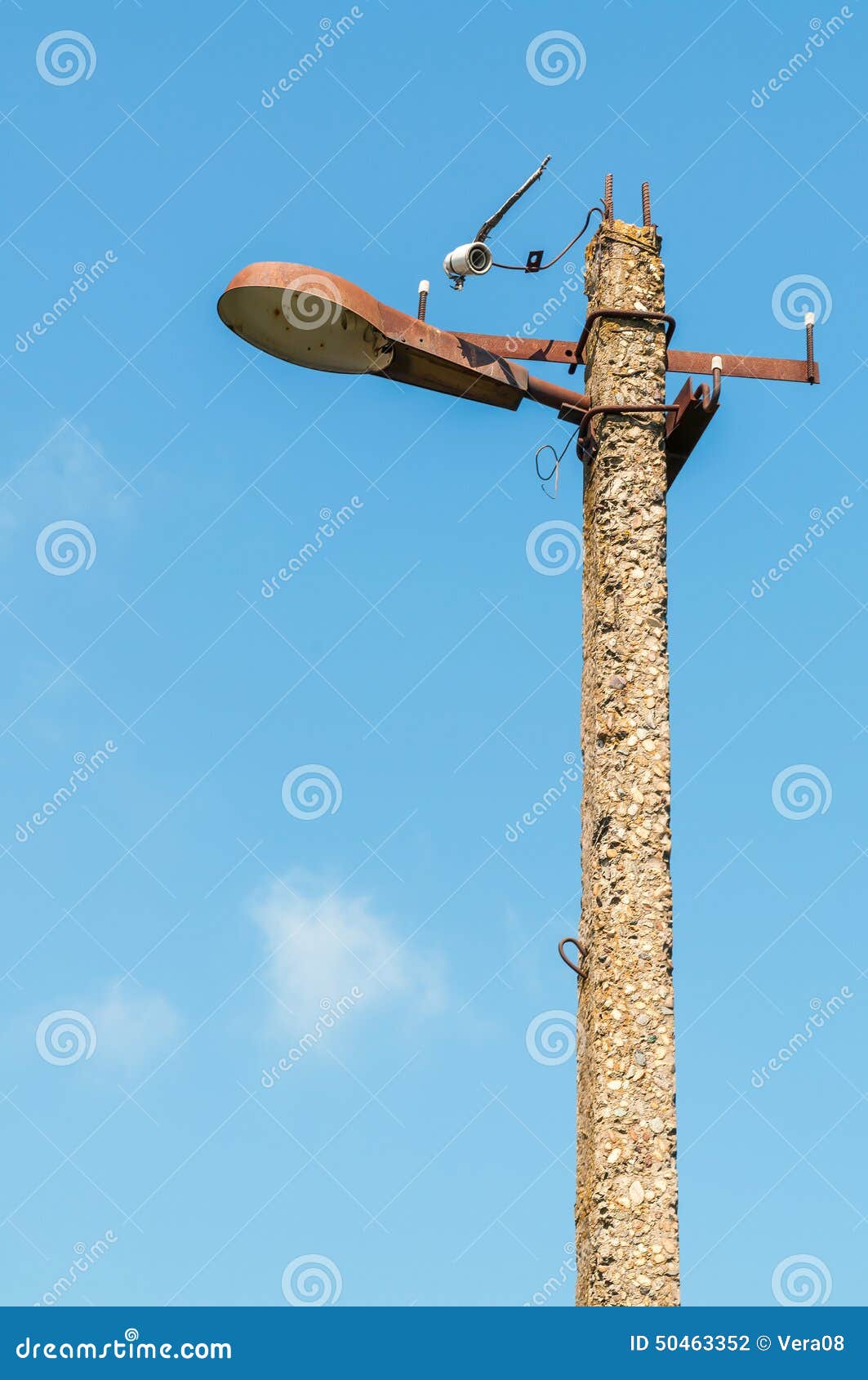 Broken street light stock photo. Image of pole, decorative 50463352