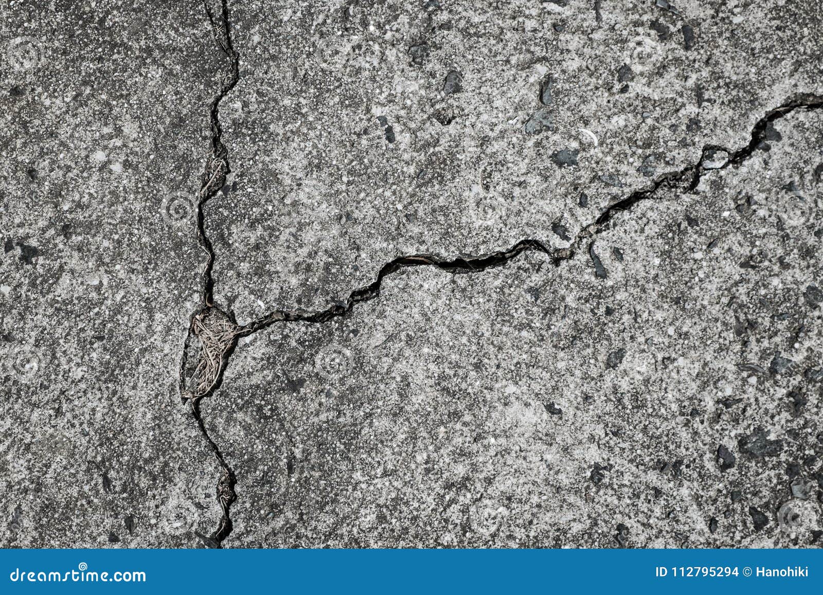 Broken Structure Cracked Concrete Crack in Stone Stock Photo
