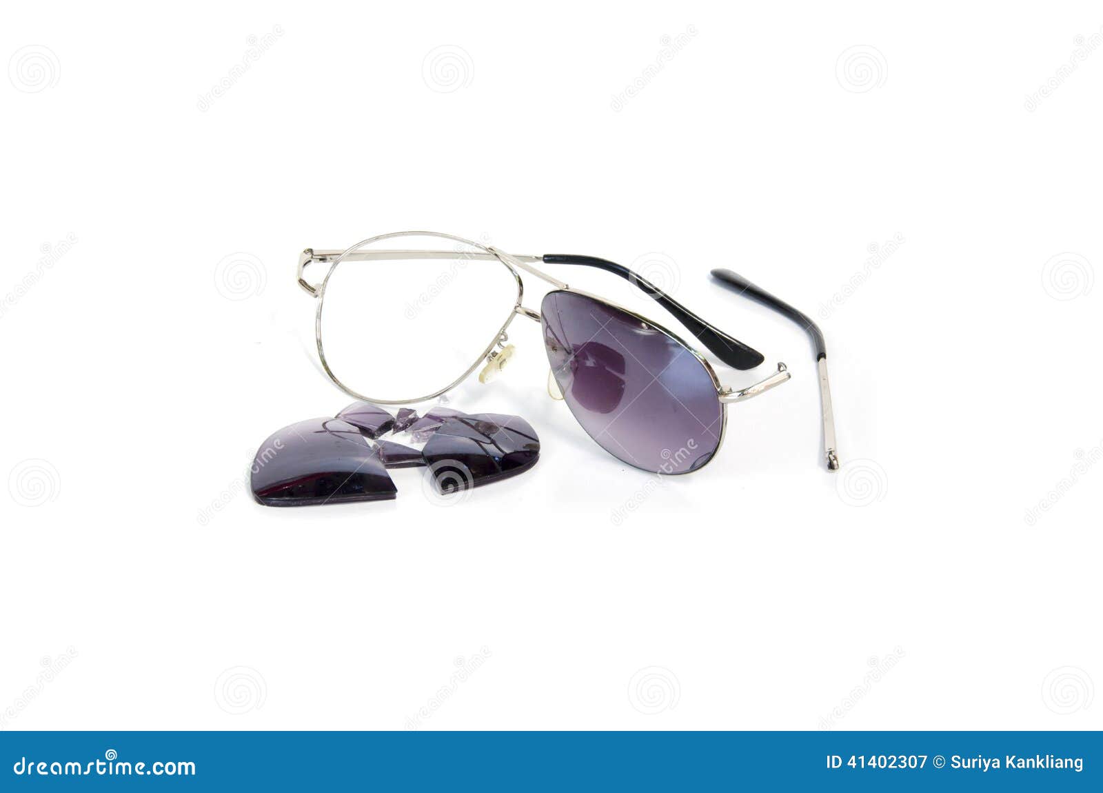 A broken sun glass stock image. Image of accident, road - 41402307