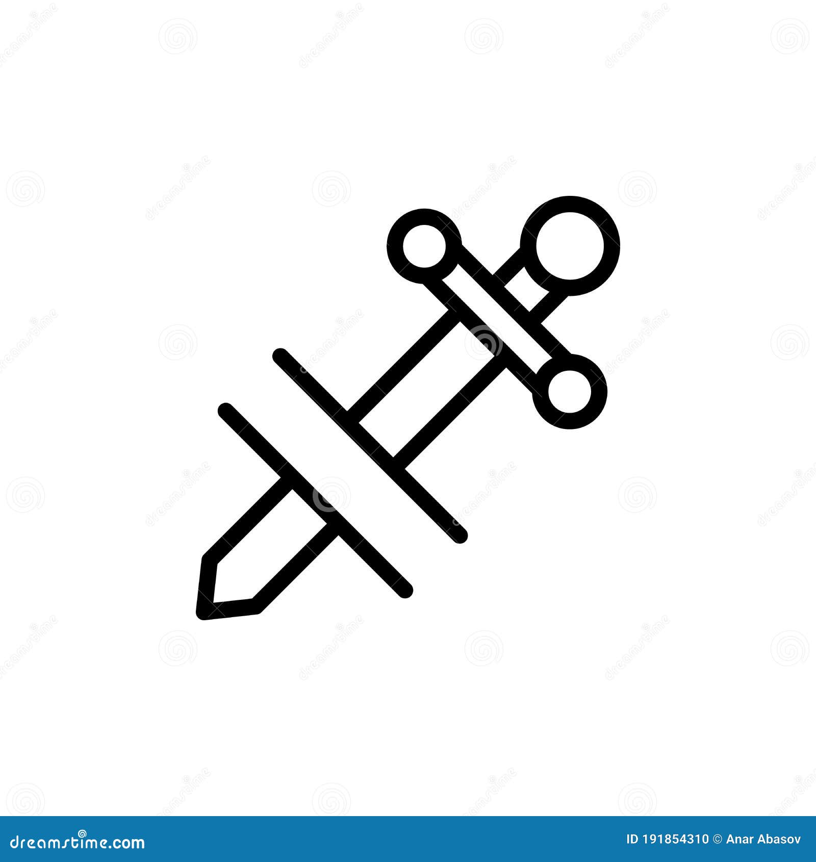 Broken Sword Tattoo Icon Simple Color Vector Elements of Tattooing Icons  for Ui and Ux Website or Mobile Application Stock Illustration   Illustration of sword retro 191854475