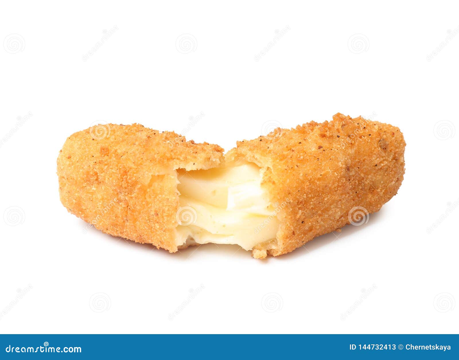 Broken Tasty Cheese Stick on White Stock Image Image of deep