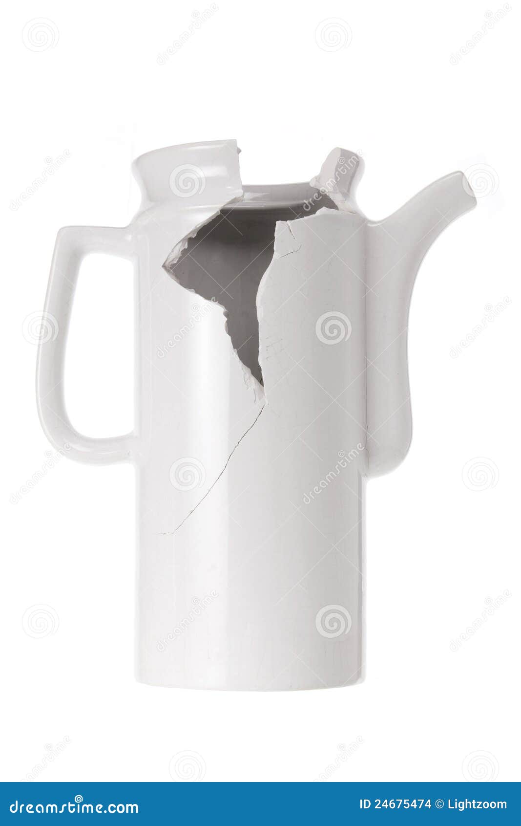 Broken teapot arkivfoto. Bild av spricka, studio, utloppsrör 24675474
