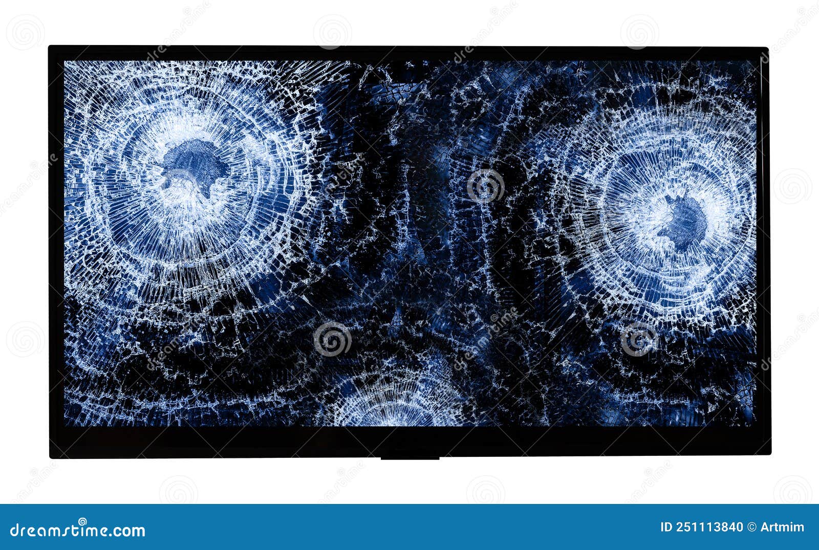 Broken TV LED Screen Isolated on White Stock Photo Image of repair