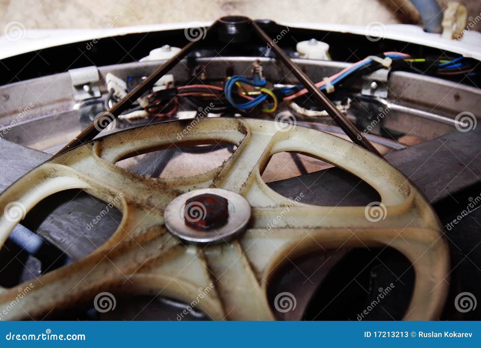 Broken Washing Machine Stock Image Image Of Part Scratch 17213213