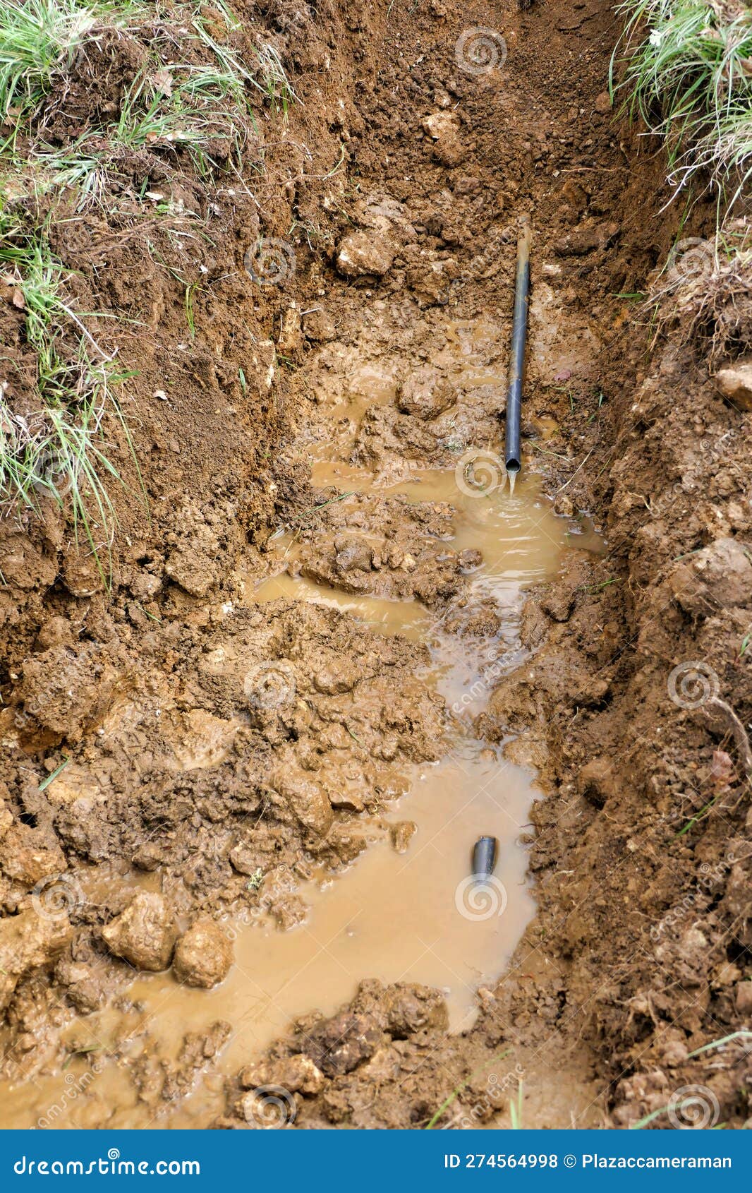 Underground Water Leak stock photo. Image of crack, plumbing 274564998