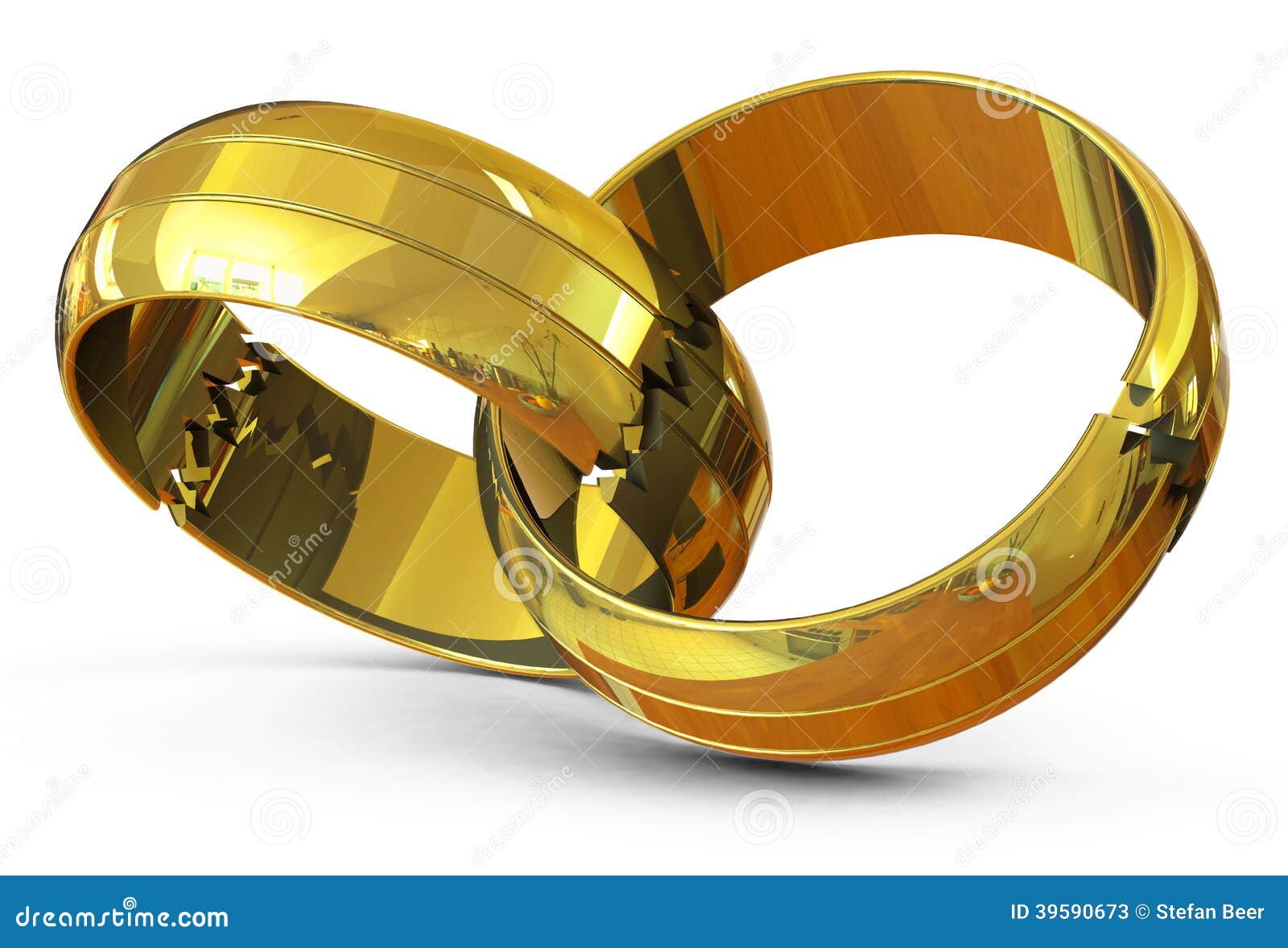 The broken wedding rings stock illustration. Illustration of damaged