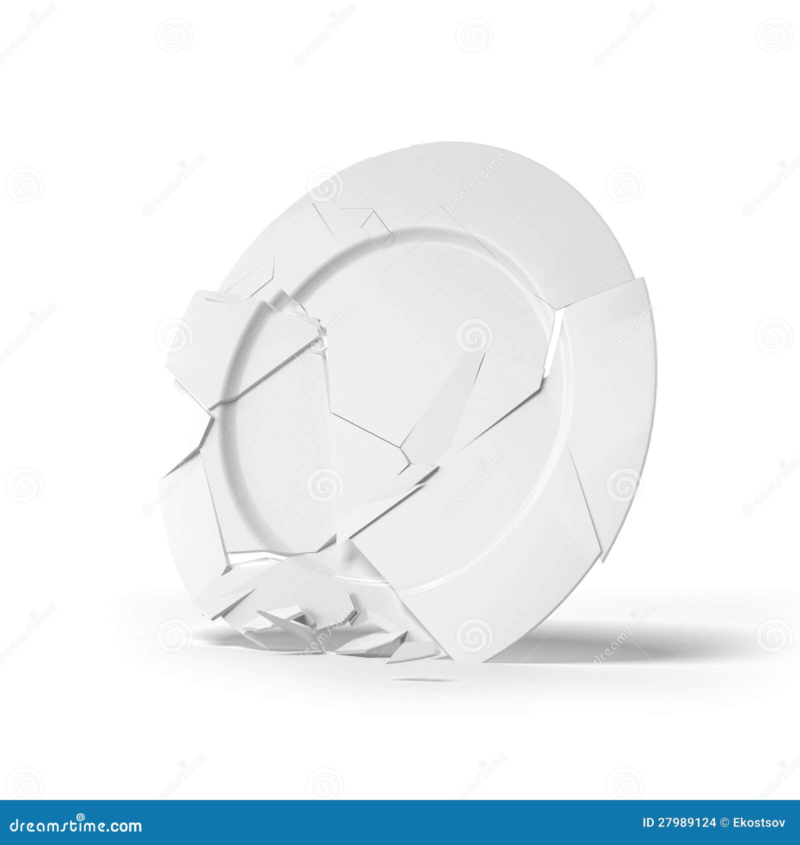broken white plate