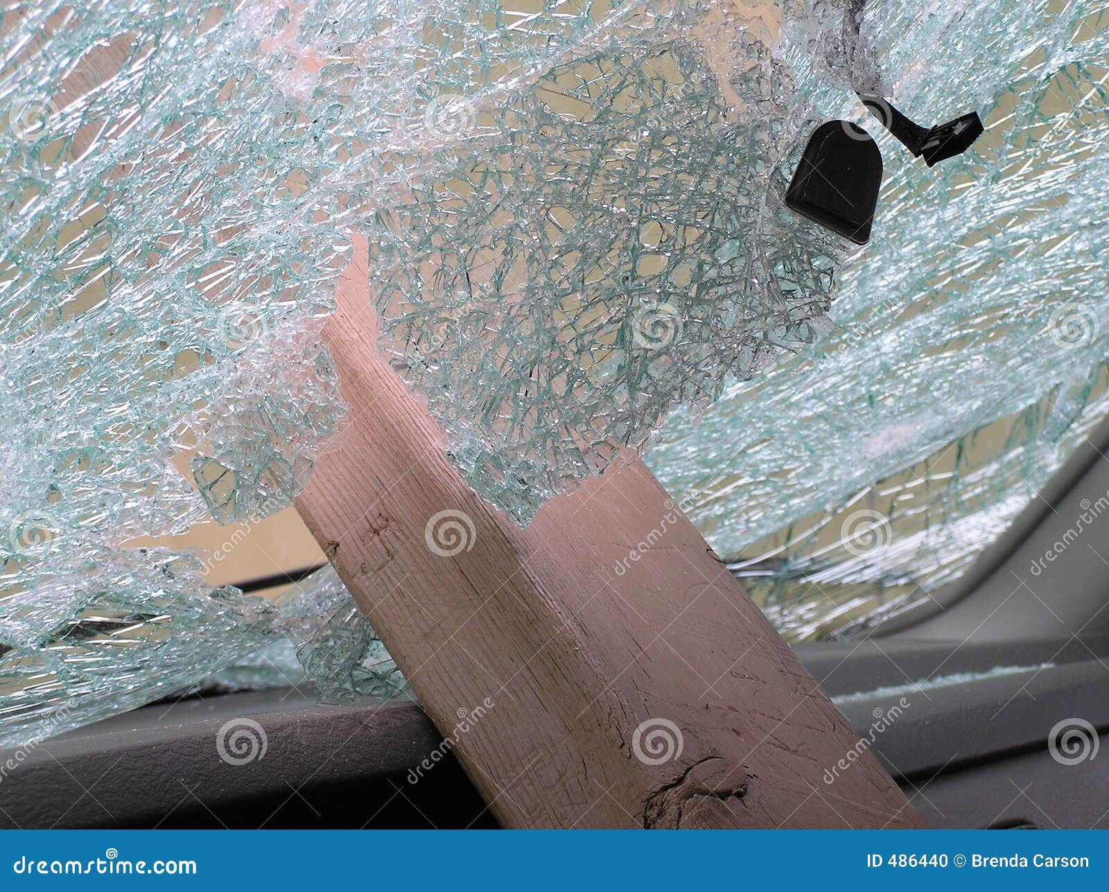 broken windshield