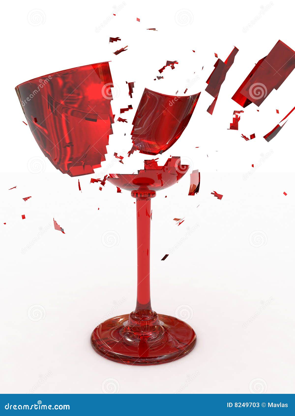 Broken wine glass stock illustration. Illustration of drink 8249703