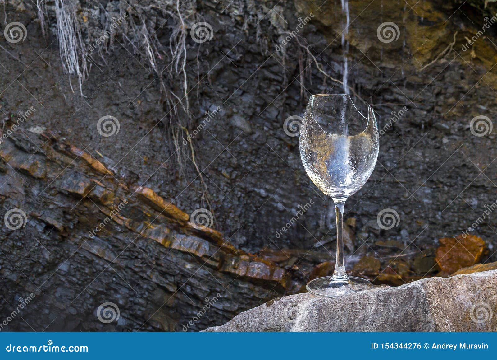 Broken Wine Glass Stock Photo Image Of Object Wineglass 154344276