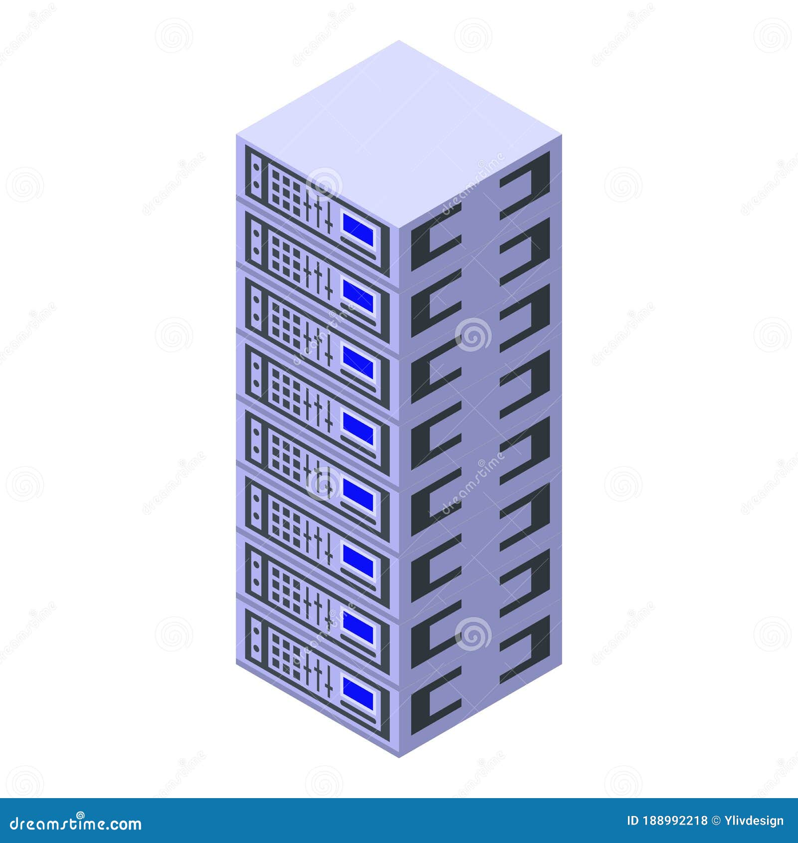 Broker Server Rack Icon, Isometric Style Stock Vector ...