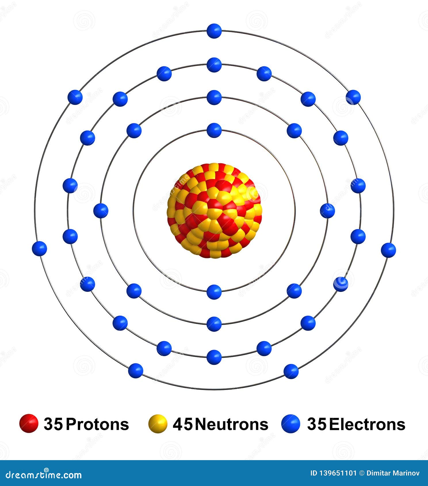 Bromine stock illustration. Illustration of render, formula 139651101