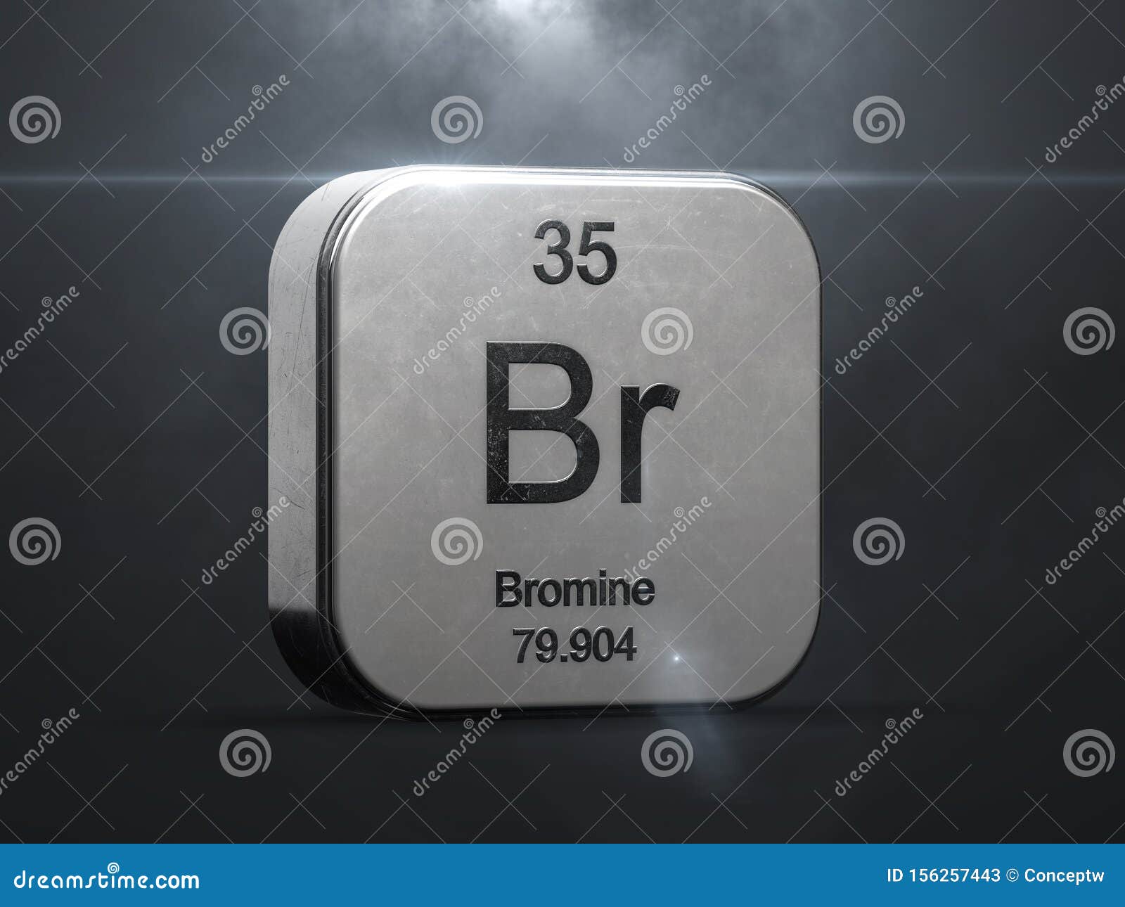 Bromine Element from the Periodic Table Stock Illustration