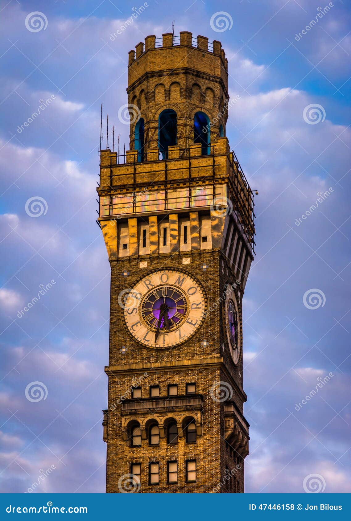 The Bromo-Seltzer Tower in downtown Baltimore, Maryland.