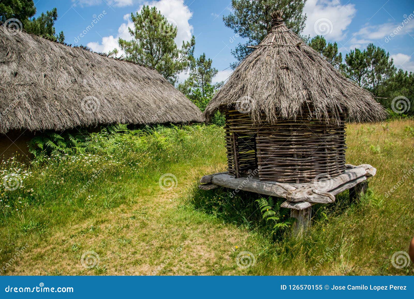 Houses Of A Celtic People In Galicia, Spain Stock Image ...