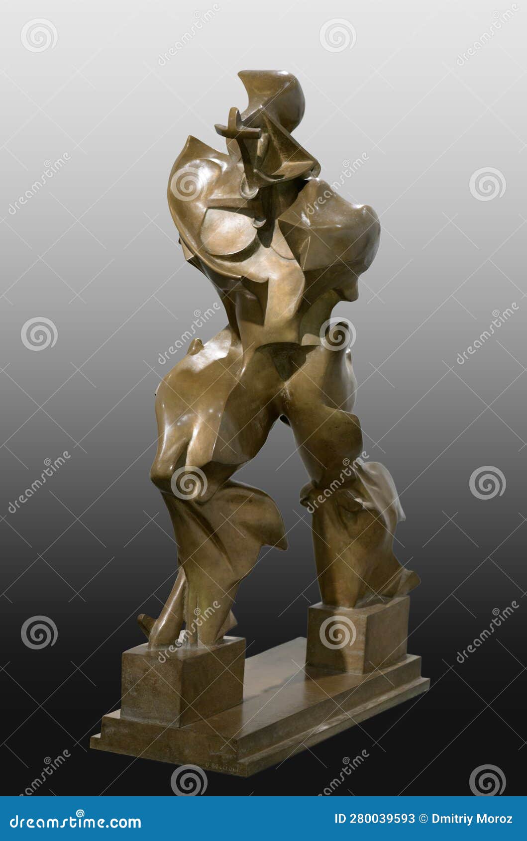 Bronze Anthropomorphic (human Like) Statue Unique Forms of Continuity