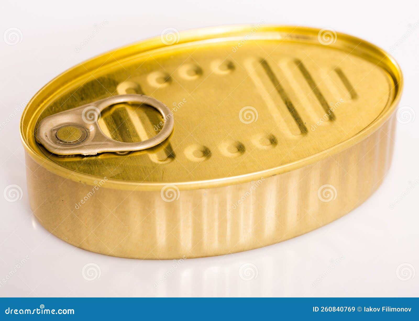 Bronze in Can with Ring Pull, Top View of Packaging Collection Stock Image Image of path