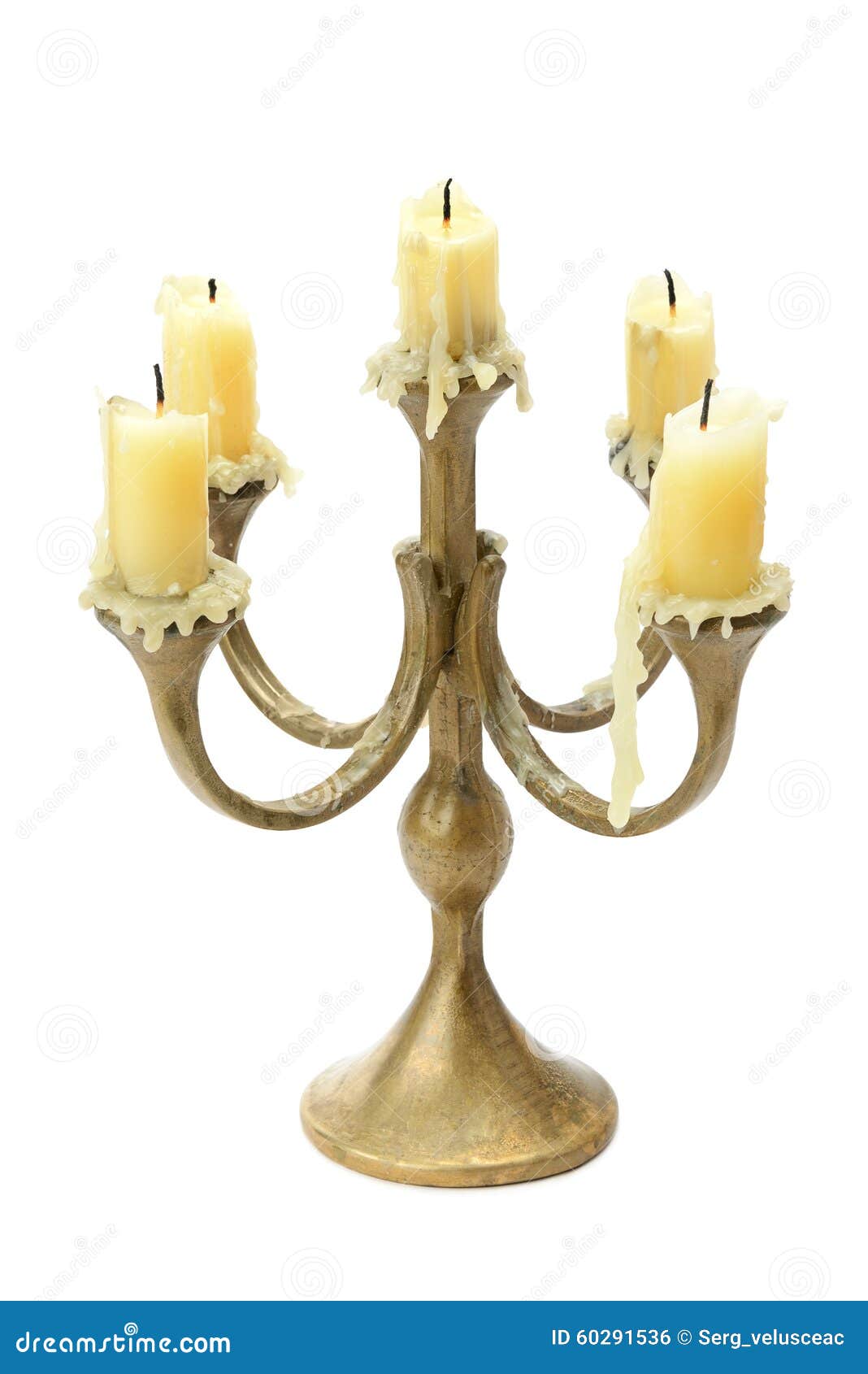 bronze candelabrum  on white