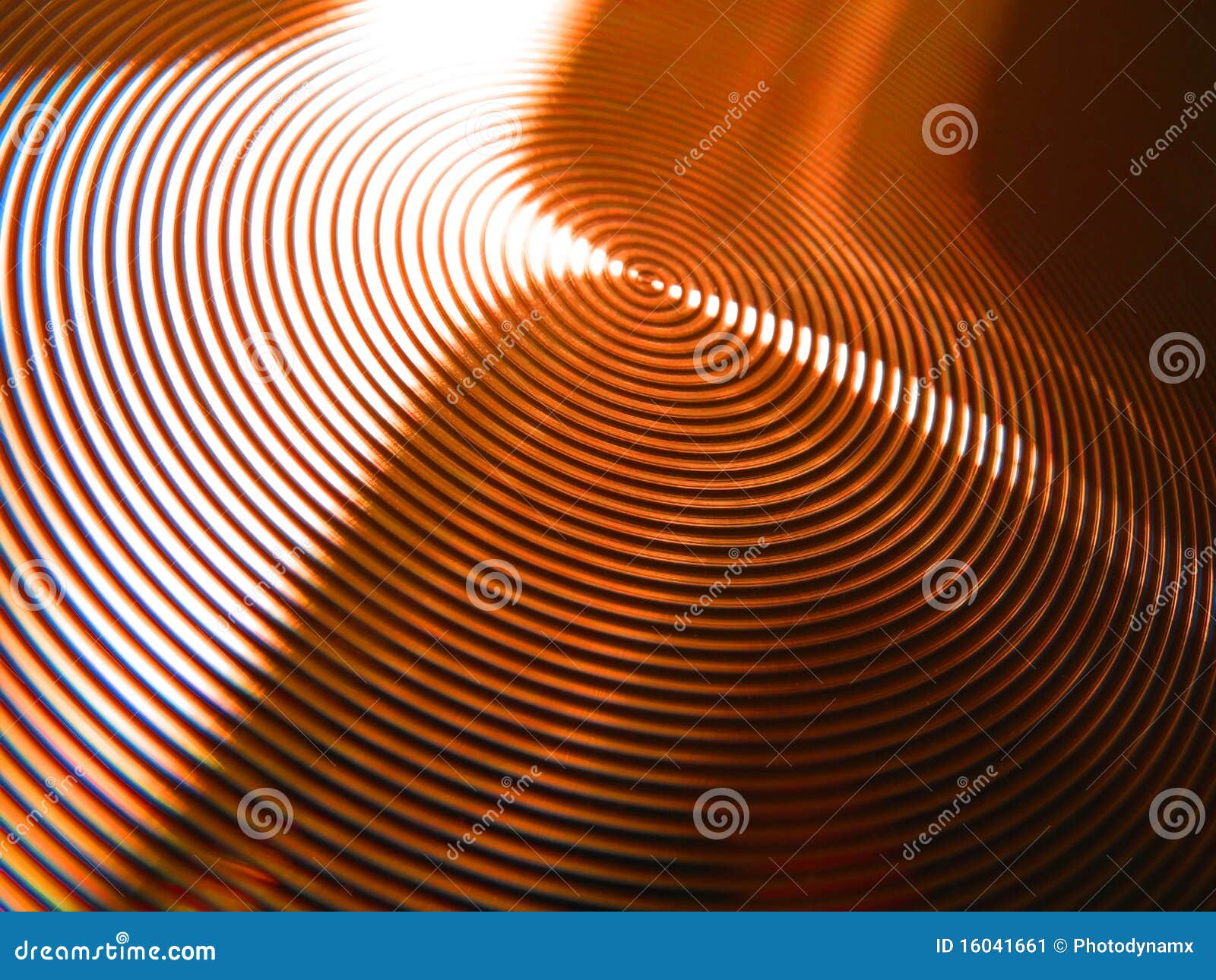 bronze copper vertigo circles grooves rings