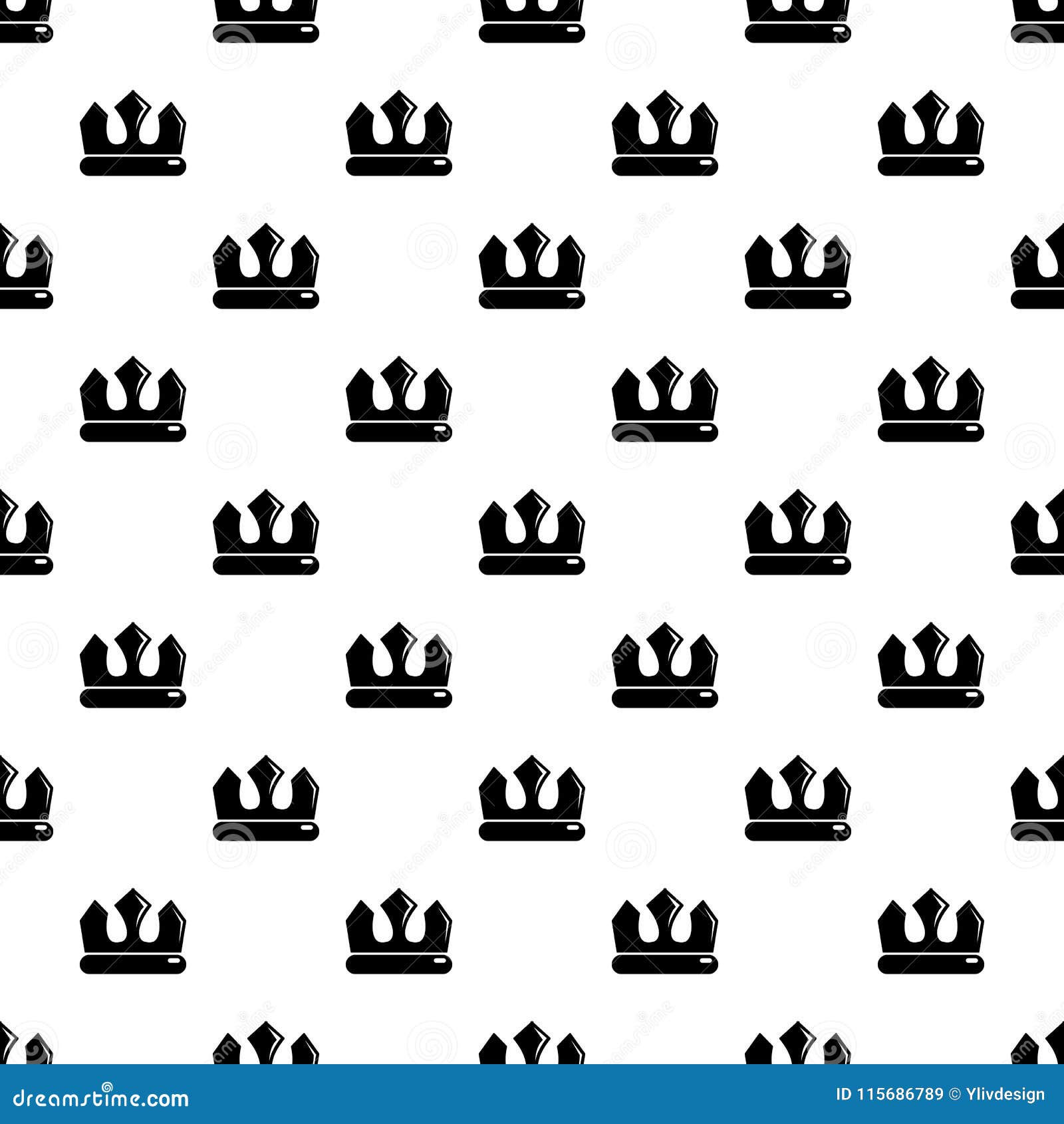 Bronze Crown Pattern Vector Seamless Stock Vector ...