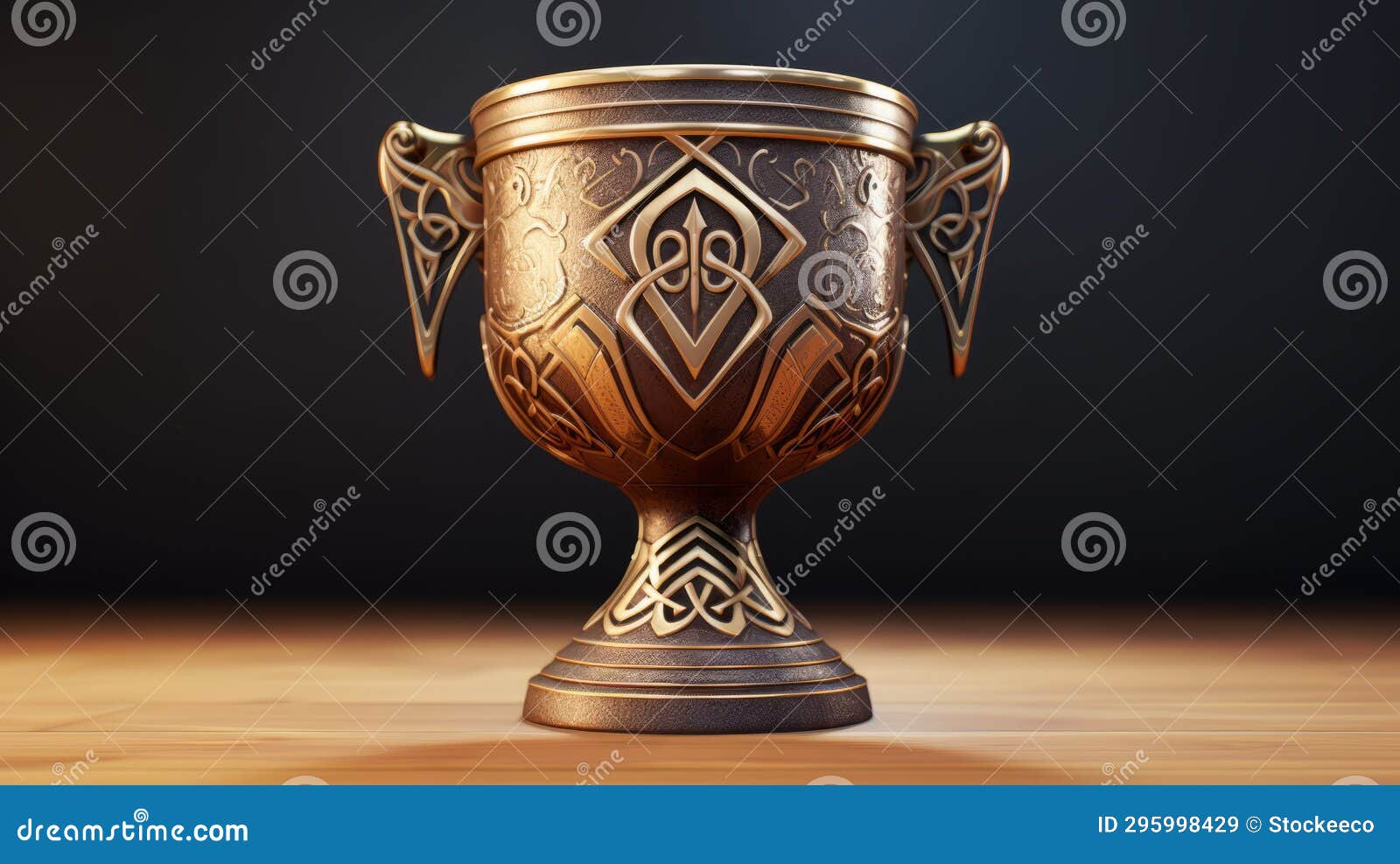 bronze cup of golden scroll v02 - award winning unreal engine rendered 