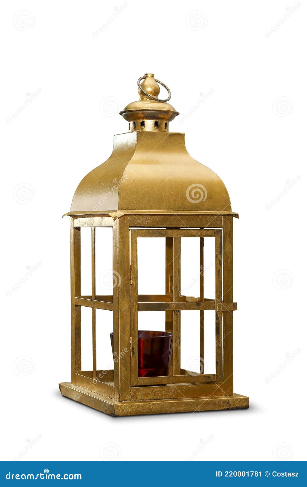 Bronze decorative lantern stock image. Image of cutout 220001781