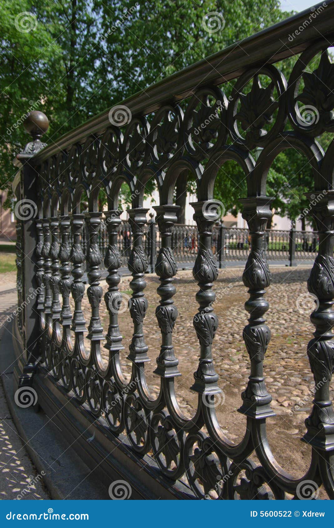 Bronze fence stock photo. Image of softness, railing, sunlight 5600522