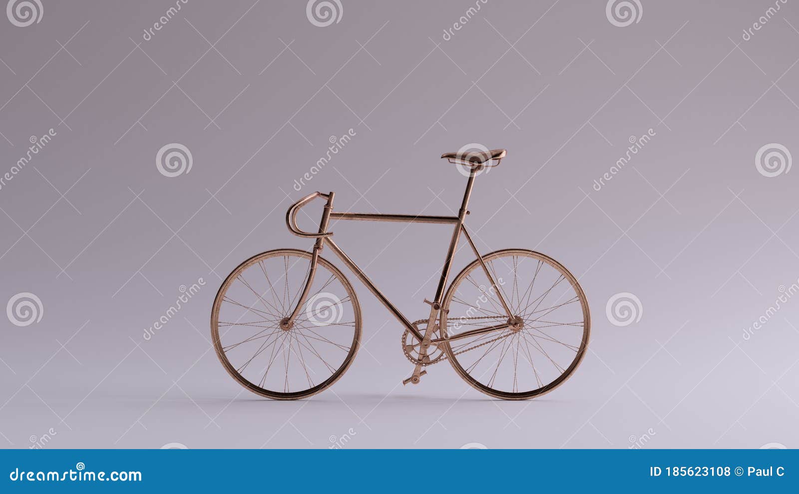 bronze fixed gear racing bike left view