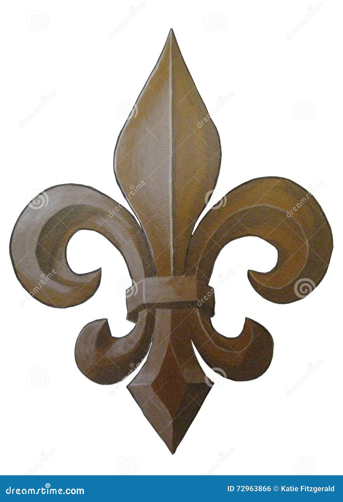 Bronze-Fleur De Lis Painting Stockfoto - Bild von traditionell ...