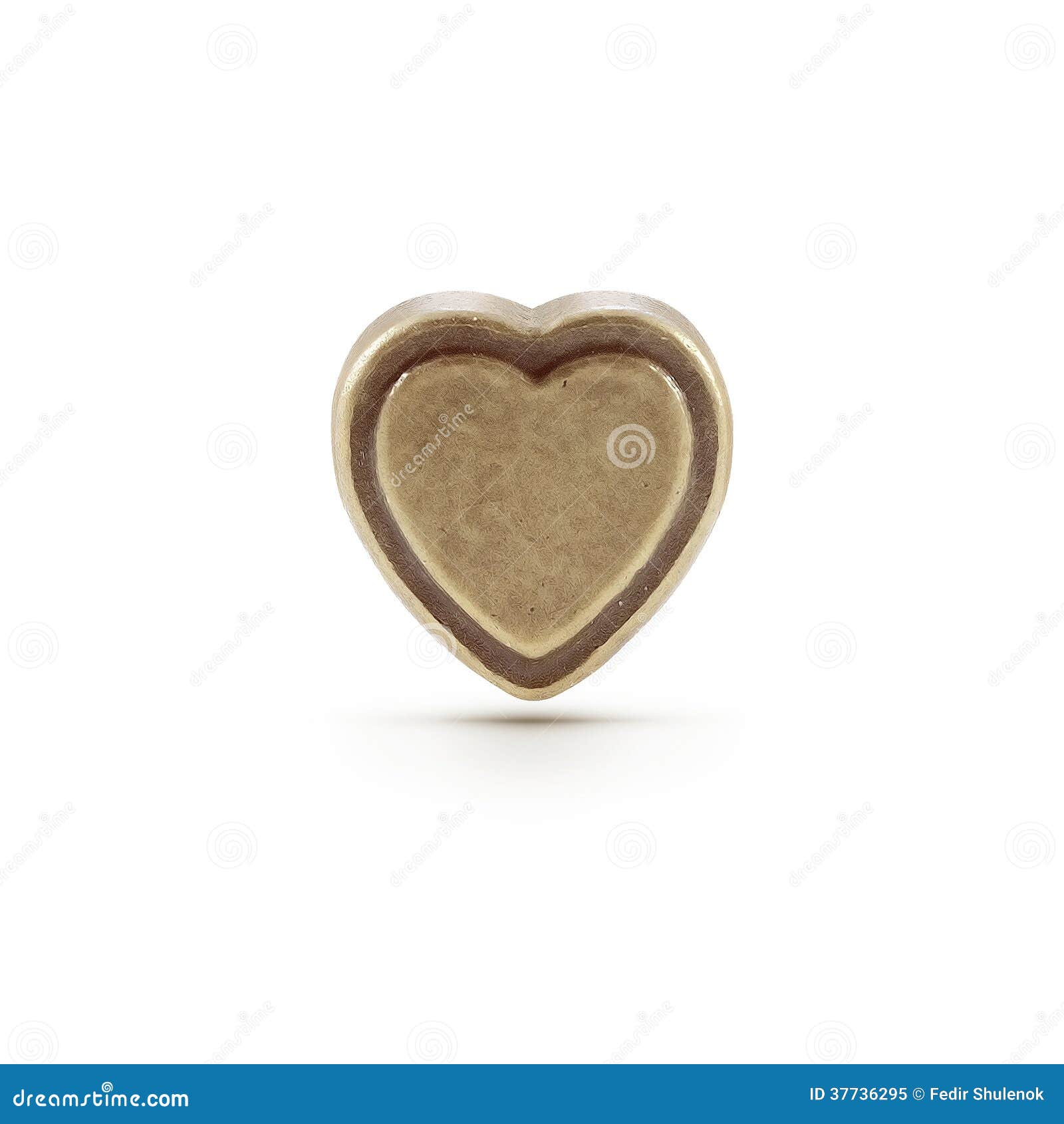 Bronze heart symbol stock image. Image of love, romance 37736295