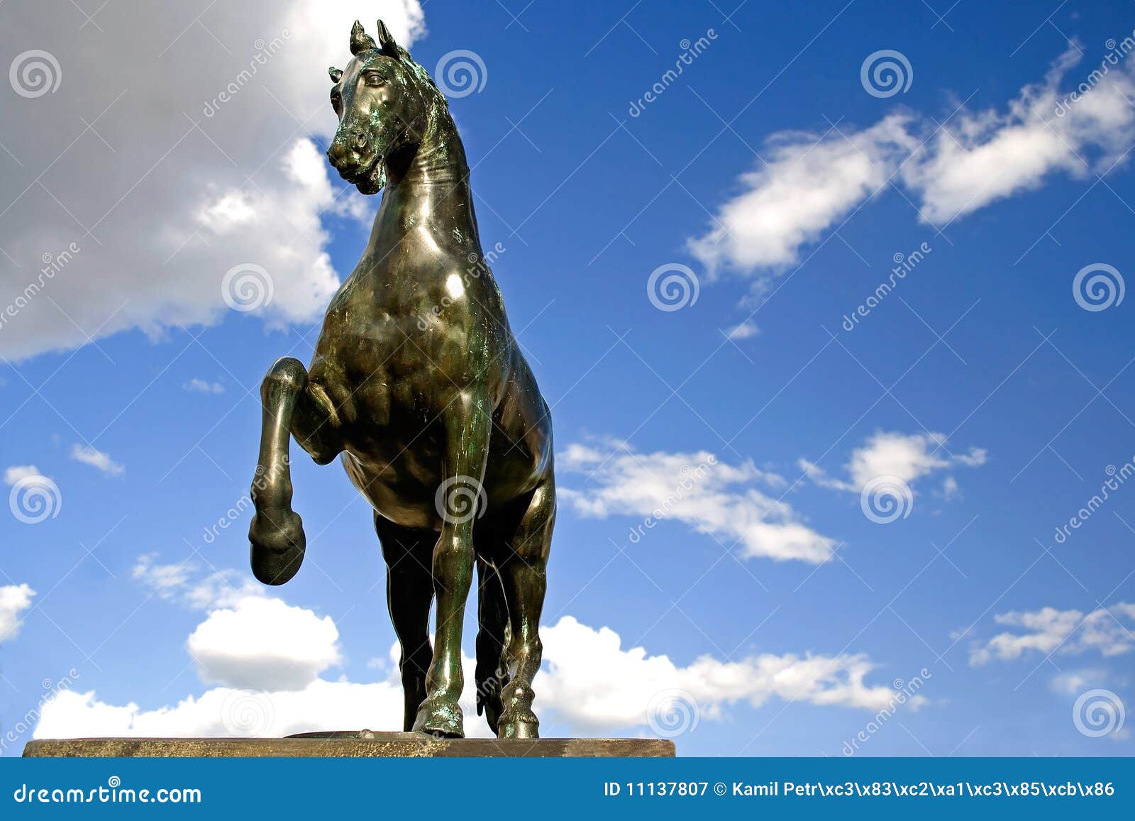 Bronze Horse Statue in Prag Stock Image Image of head, prag 11137807