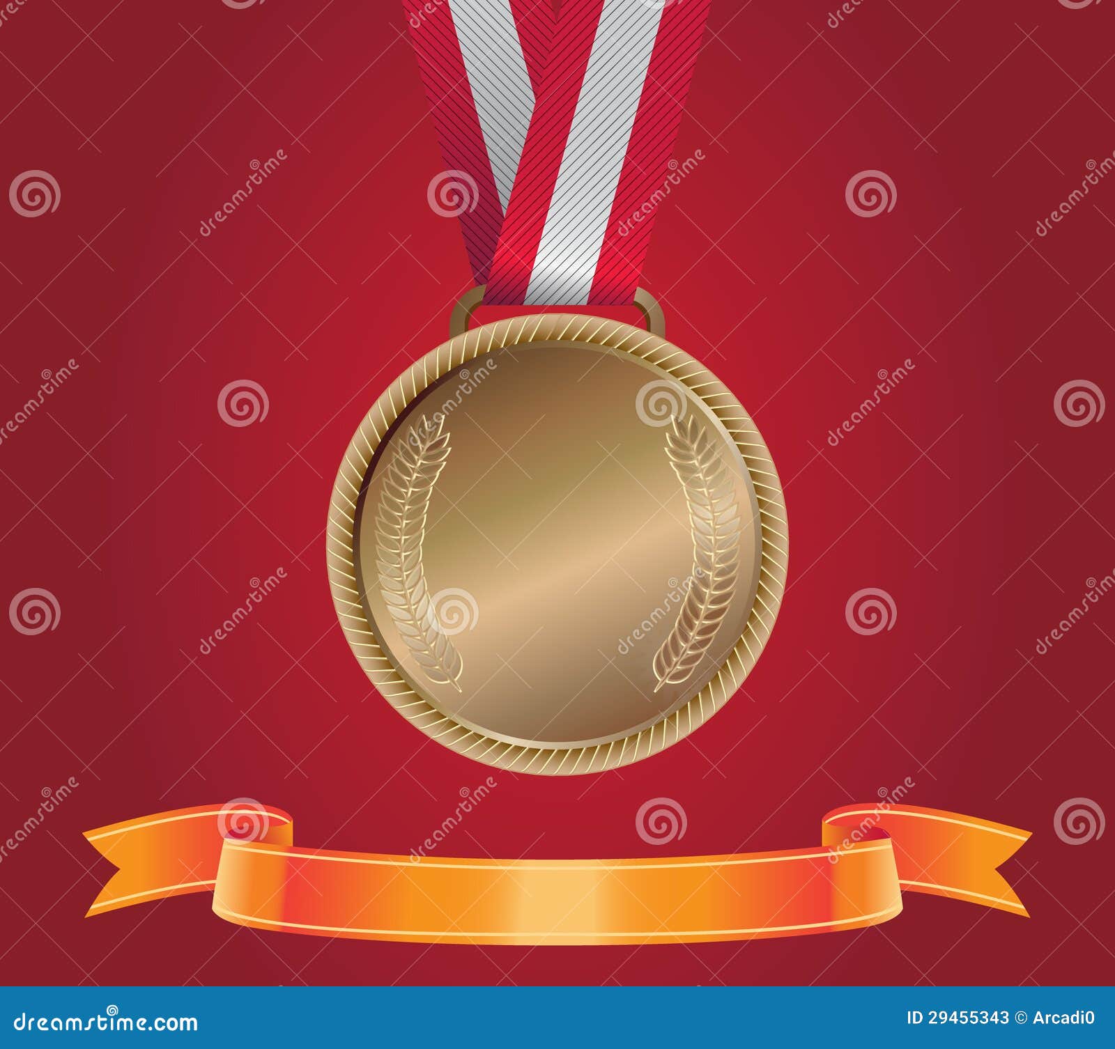 Bronze Medal, vector stock vector. Illustration of decoration 29455343