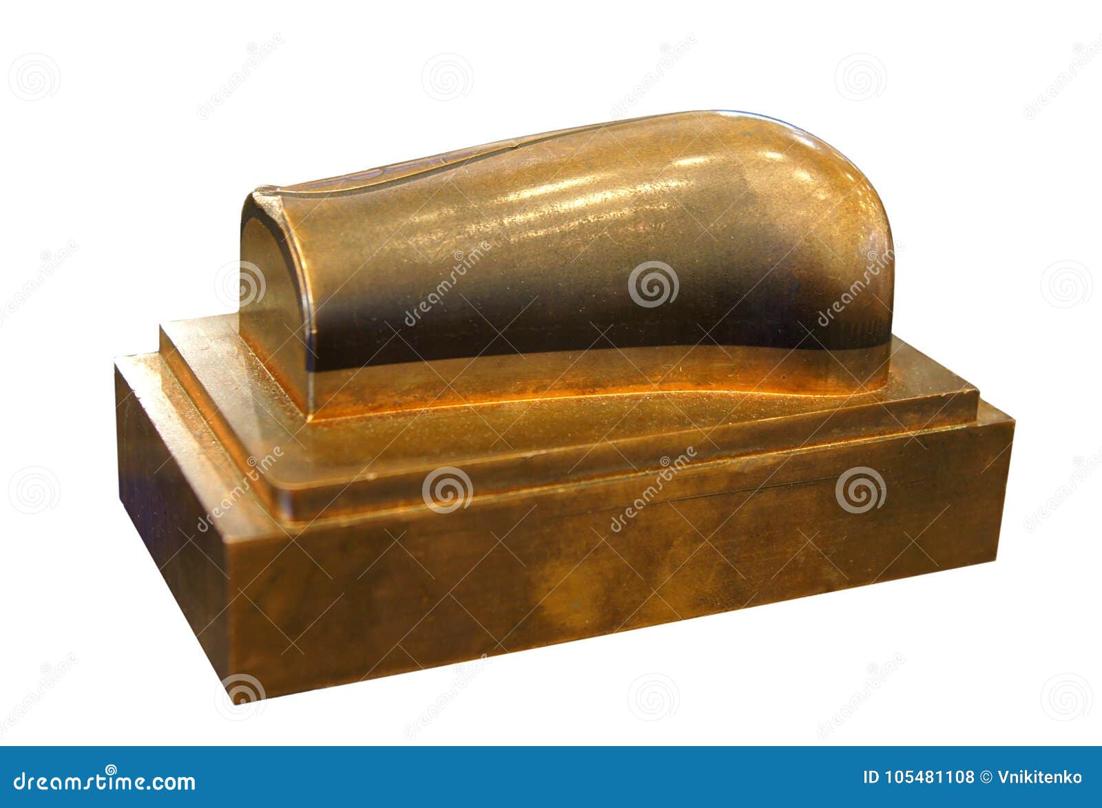 The bronze part stock photo. Image of white, hardware 105481108