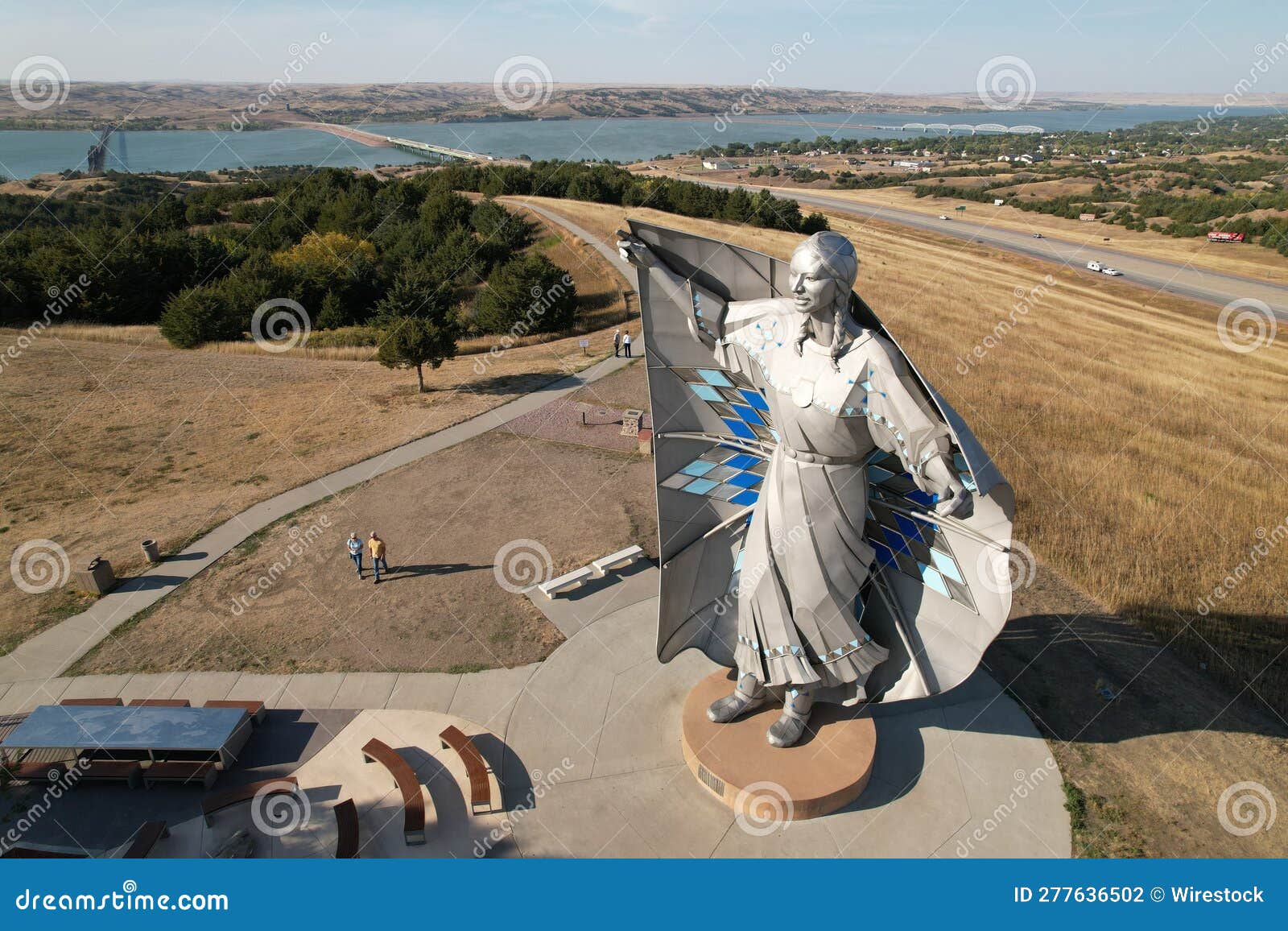 Bronze Sculpture of Dignity in Chamberlain South Dakota Editorial