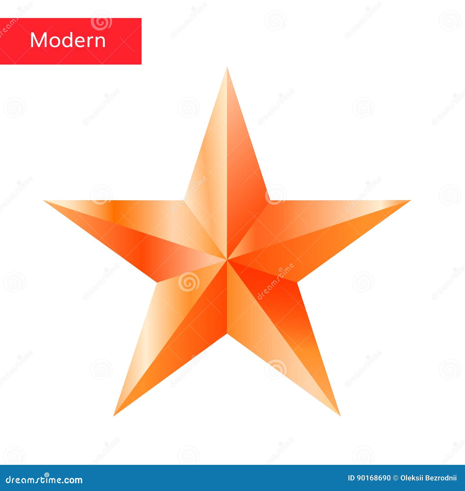 Bronze Star Icon. Game Achievements And Awards. 3d Style Vector. Rank Illustration
