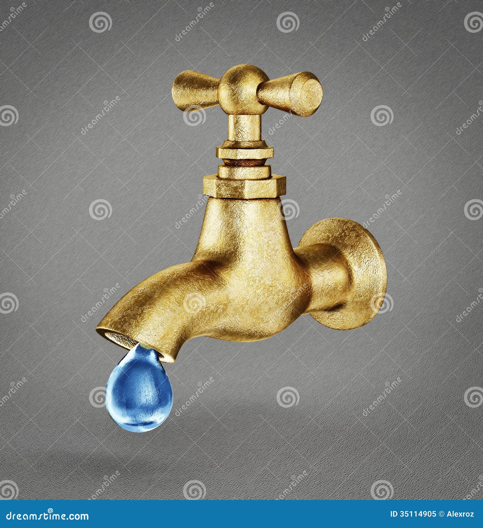 Bronze tap stock illustration. Illustration of bathroom 35114905