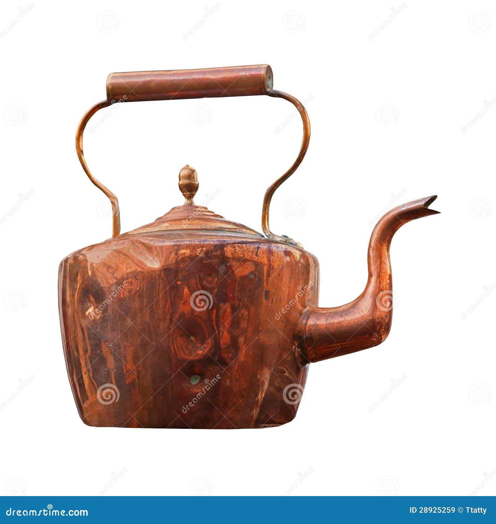 Bronze teapot stock image. Image of isolated, object 28925259