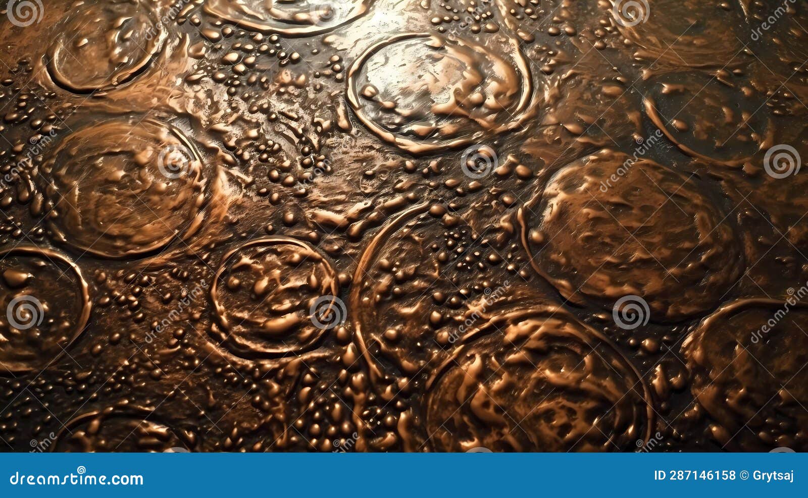 Bronze Texture, Brushed Bronze Plate. Scratched Grunge Bronze Plate