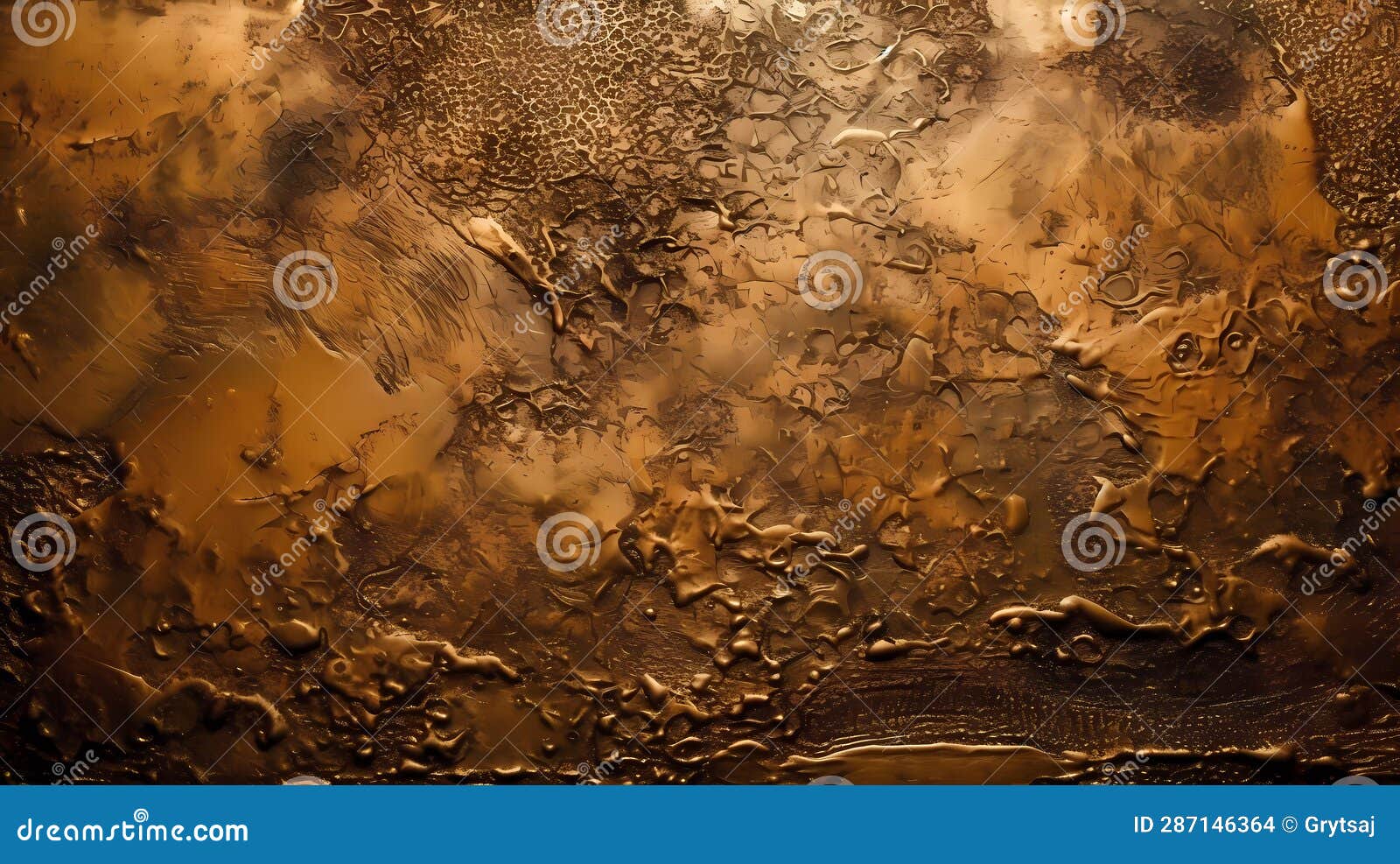 Bronze Texture, Brushed Bronze Plate. Scratched Grunge Bronze Plate