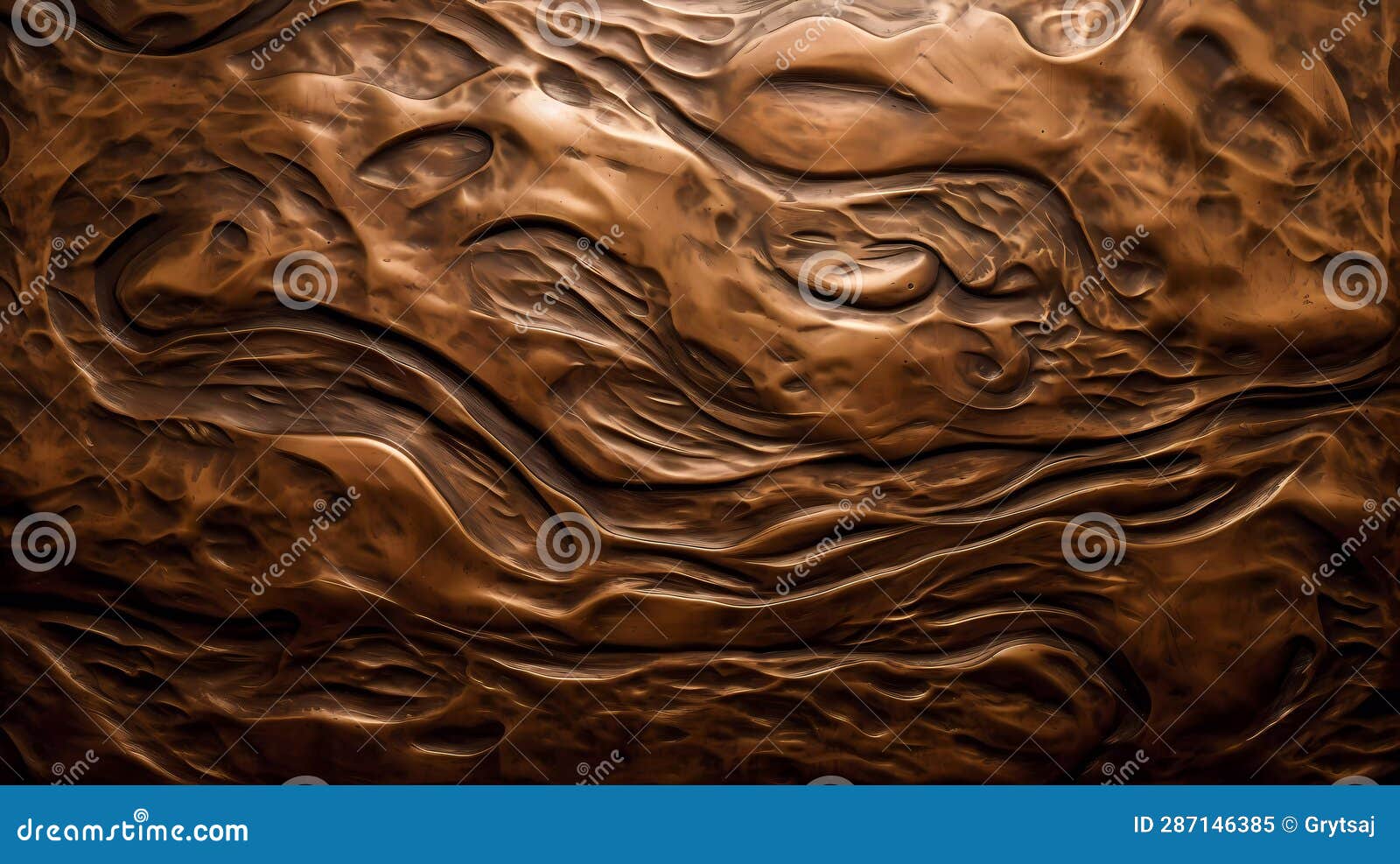 Bronze Texture, Brushed Bronze Plate. Scratched Grunge Bronze Plate