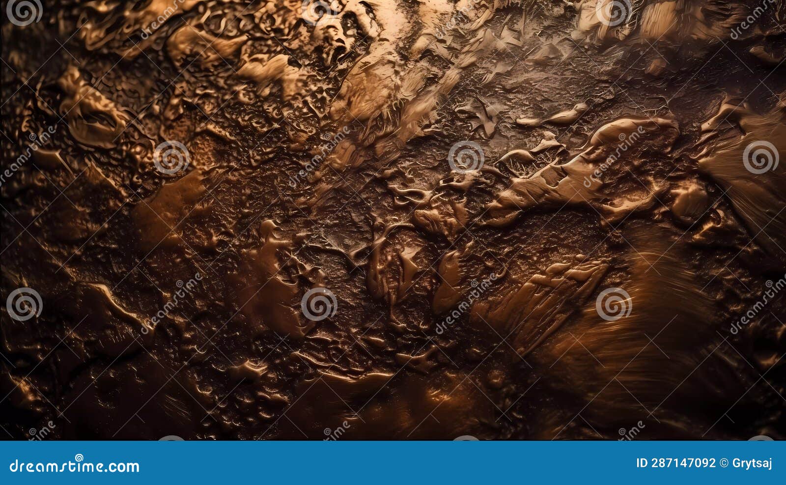 Bronze Texture, Brushed Bronze Plate. Scratched Grunge Bronze Plate