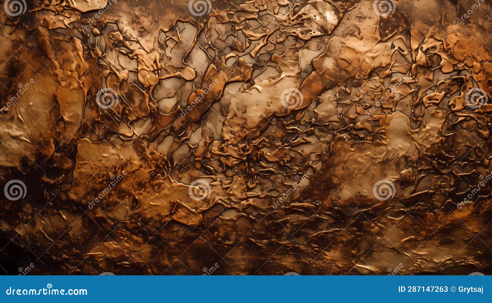 Bronze Texture, Brushed Bronze Plate. Scratched Grunge Bronze Plate