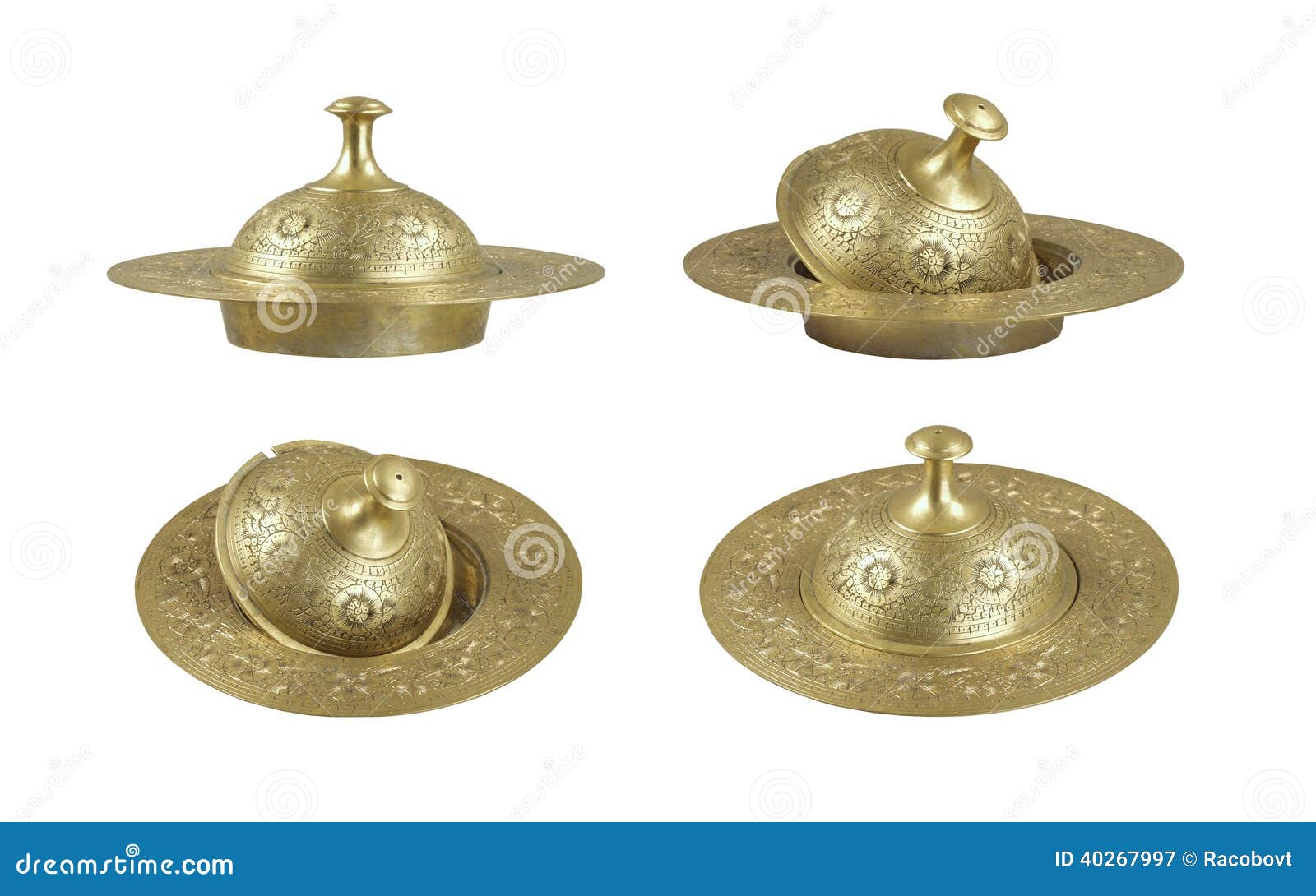 Bronze vintage butter dish stock image. Image of brass 40267997
