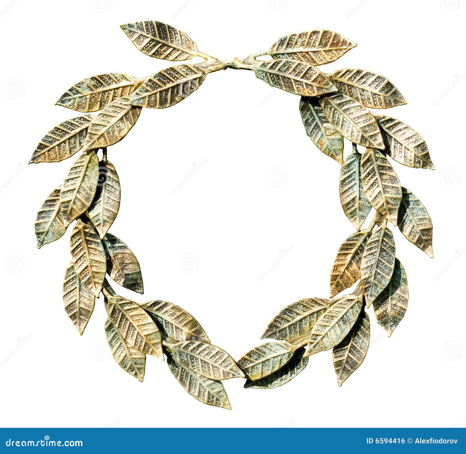 bronzed laurel wreath ().