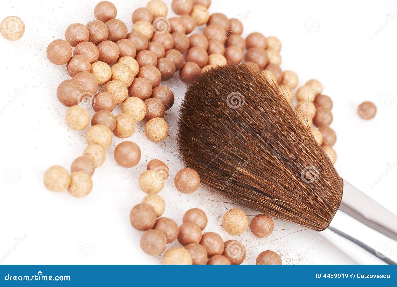 Bronzing Pearls and Thick Brush Stock Image Image of fashionable